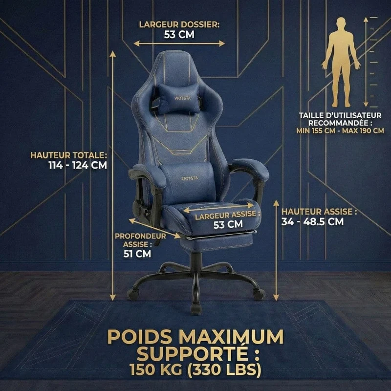 Chaise Ergonomique VERTEX : Lignes Géométriques & Posture Royale