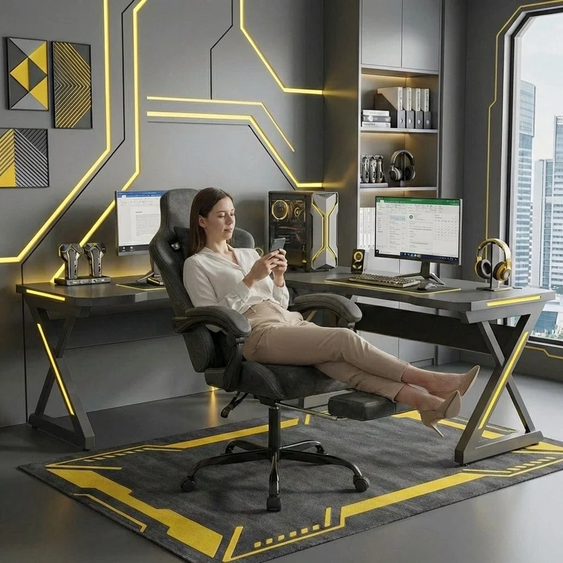 Chaise Ergonomique OMEGA-VIBE : Courbe Dorsale & Confort Massant