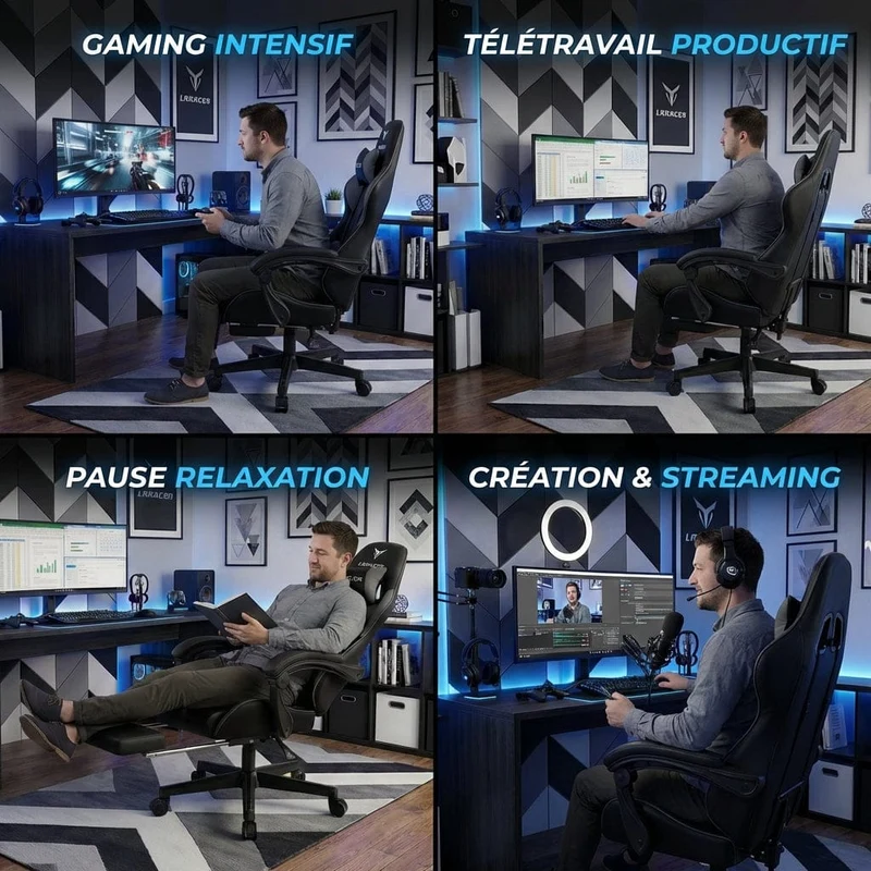 Chaise Ergonomique LRF300 : Confort & Performance Gaming