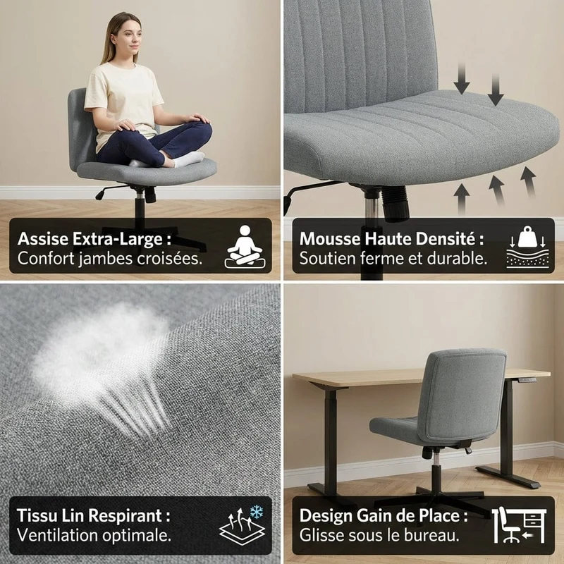Chaise de bureau Flexi-Zen : Le confort XL sans frontières