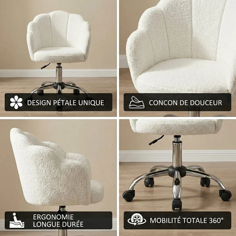 Chaise de bureau FLORIA : Élégance et Confort Ergonomique