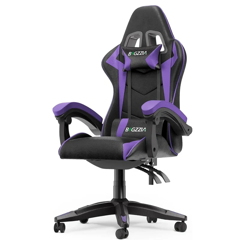 Chaise Ergonomique de Bureau Gaming avec Dossier Inclinable et Support Lombaire
