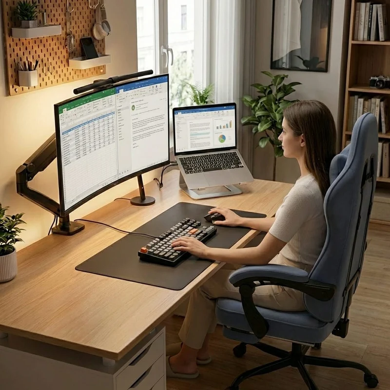 Chaise Gaming Ergonomique SUKIDA avec Massage et Repose-Pieds