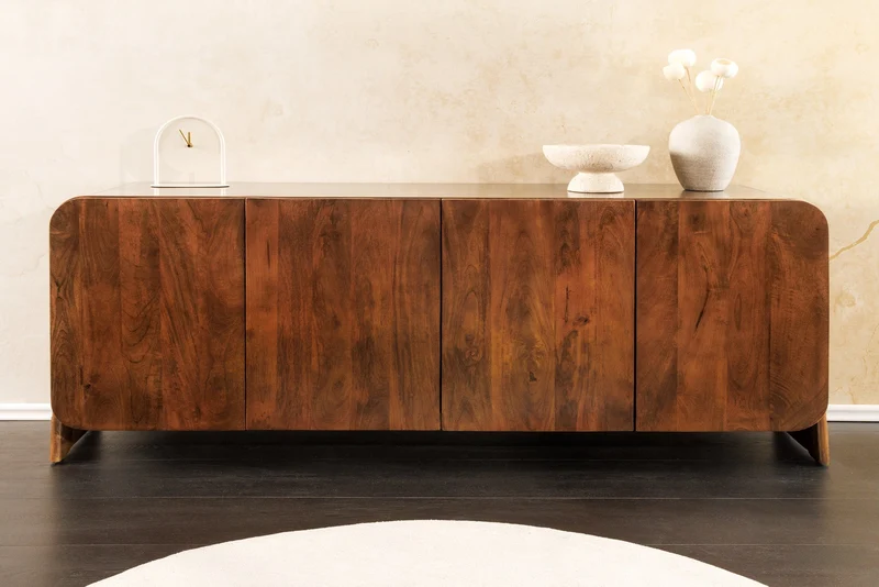 Buffet massif BRASIL 175cm en manguier marron six compartiments