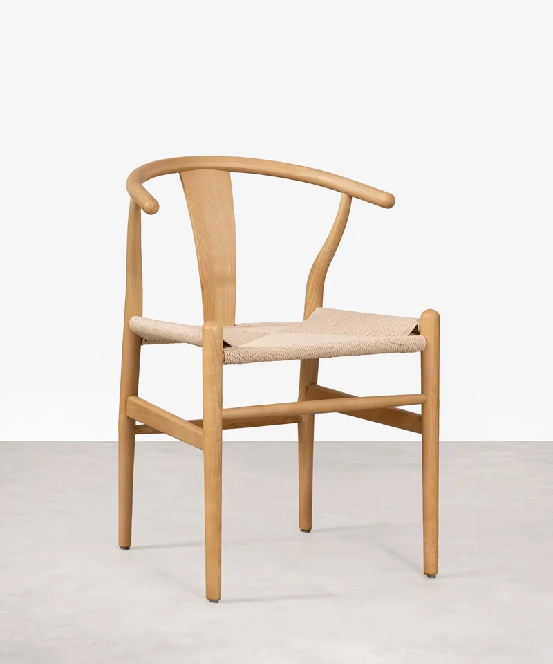 Silla de Comedor en Madera y Cuerda Trenzada Nordeco