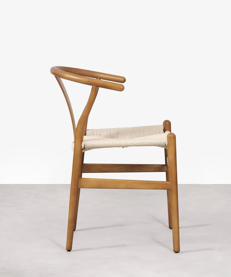 Silla de Comedor en Madera y Cuerda Trenzada Nordeco