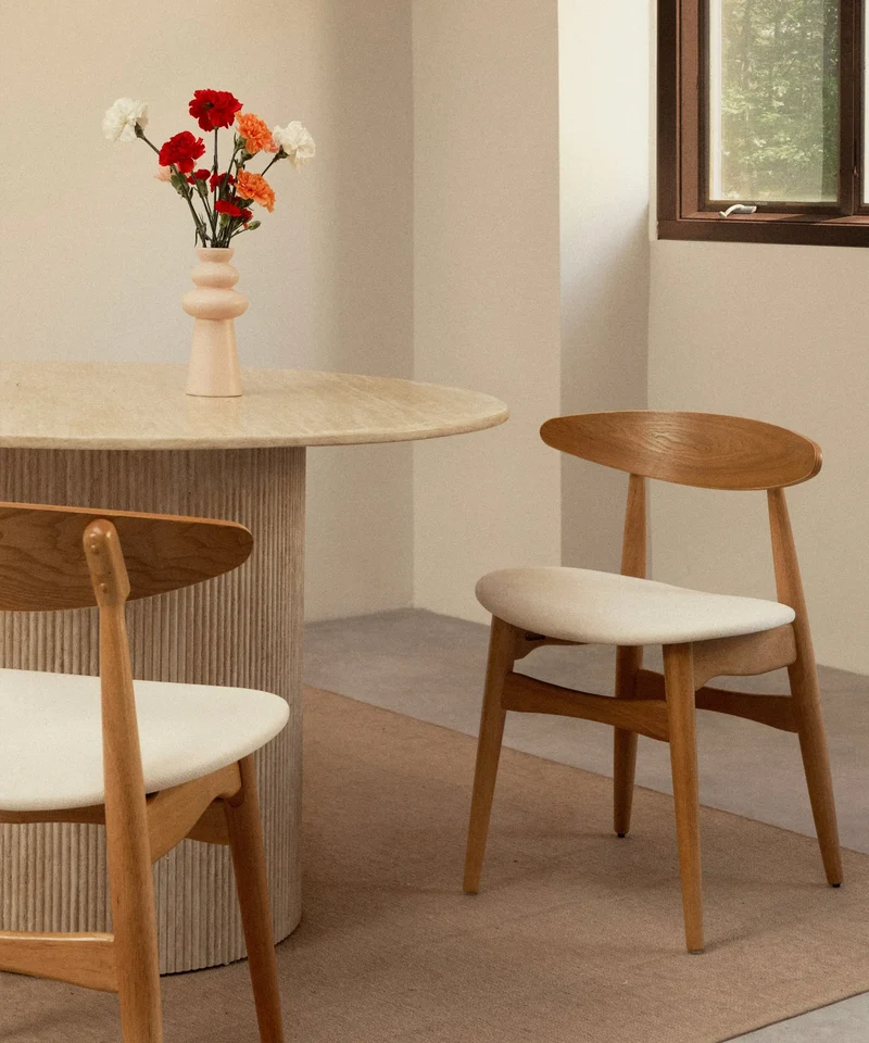 Silla de Comedor en Madera Acolchada Kyoto