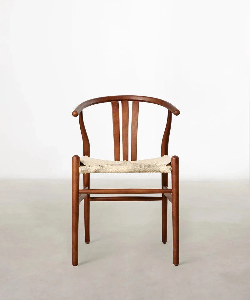 Silla de Comedor en Madera y Cuerda Trenzada Leena