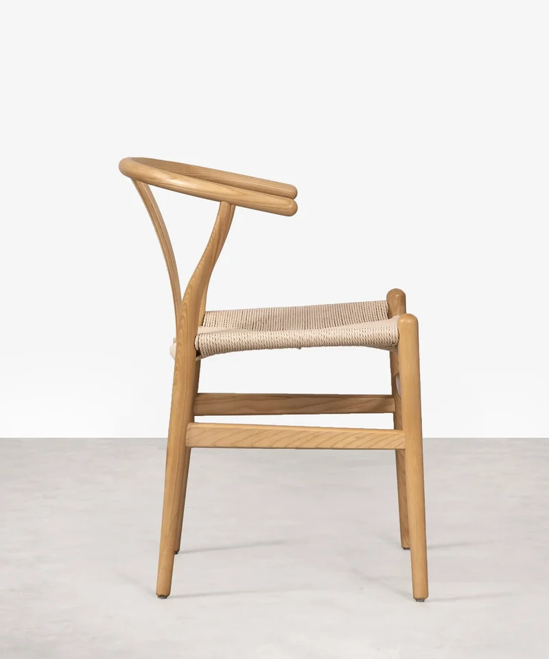 Silla de Comedor en Madera y Cuerda Trenzada Leena