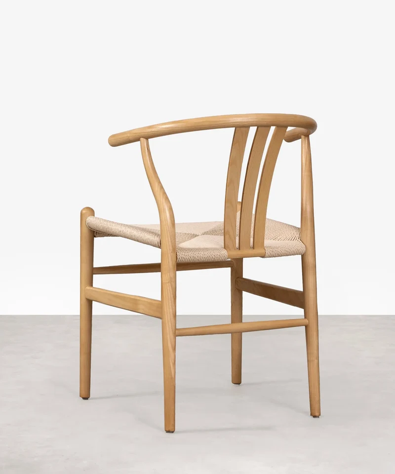Silla de Comedor en Madera y Cuerda Trenzada Leena