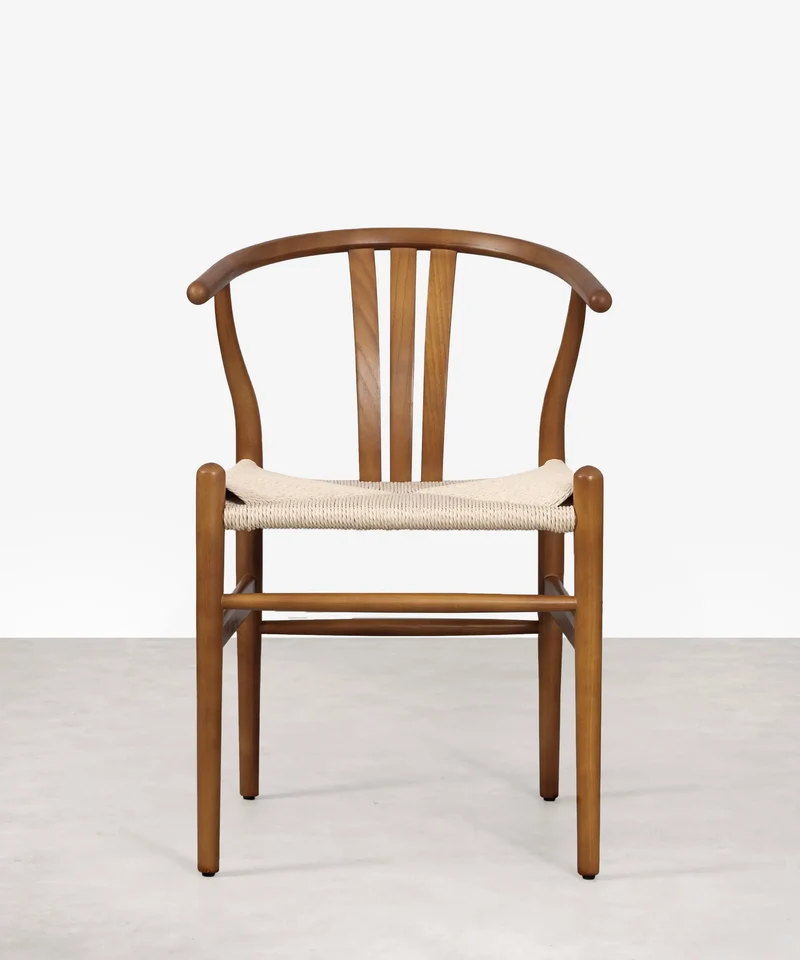 Silla de Comedor en Madera y Cuerda Trenzada Leena