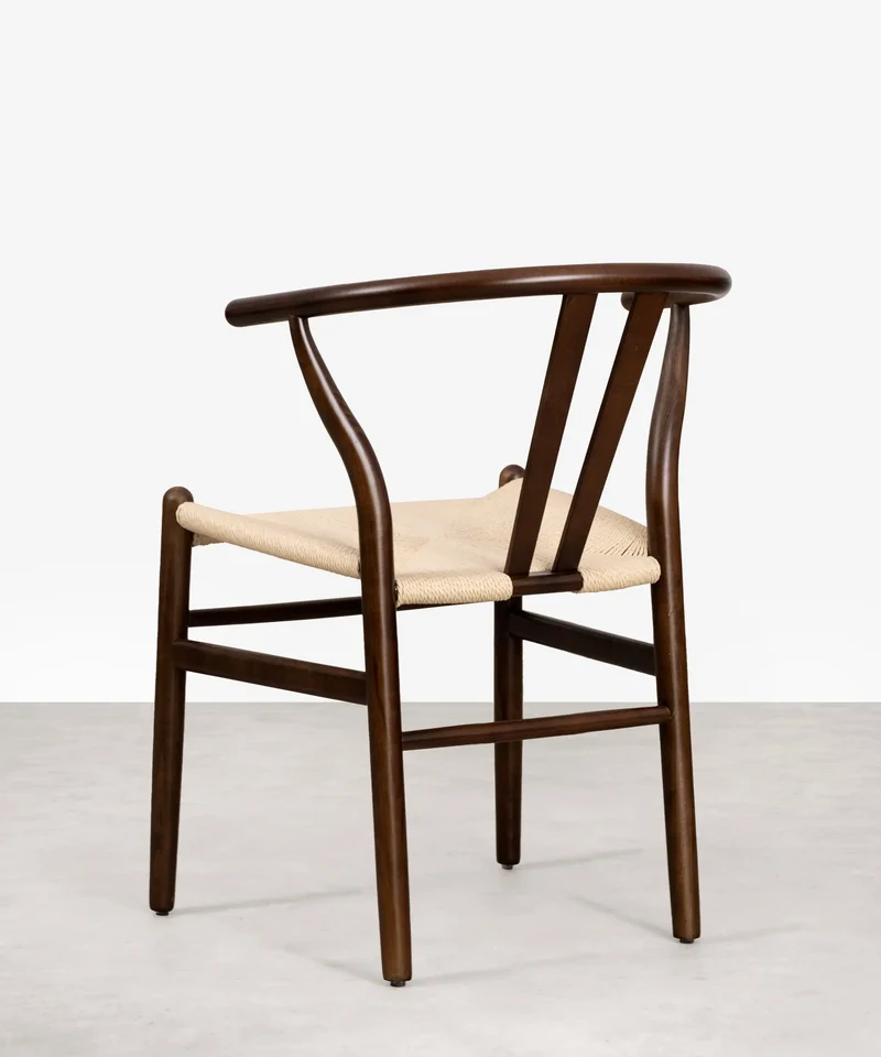 Silla de Comedor en Madera y Cuerda Trenzada Retro Edition
