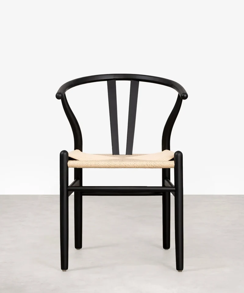 Silla de Comedor en Madera y Cuerda Trenzada Retro Edition