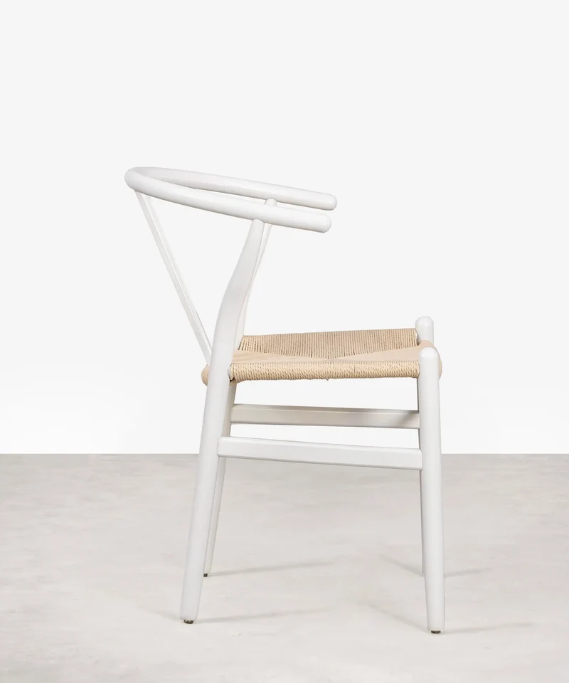 Silla de Comedor en Madera y Cuerda Trenzada Retro Edition
