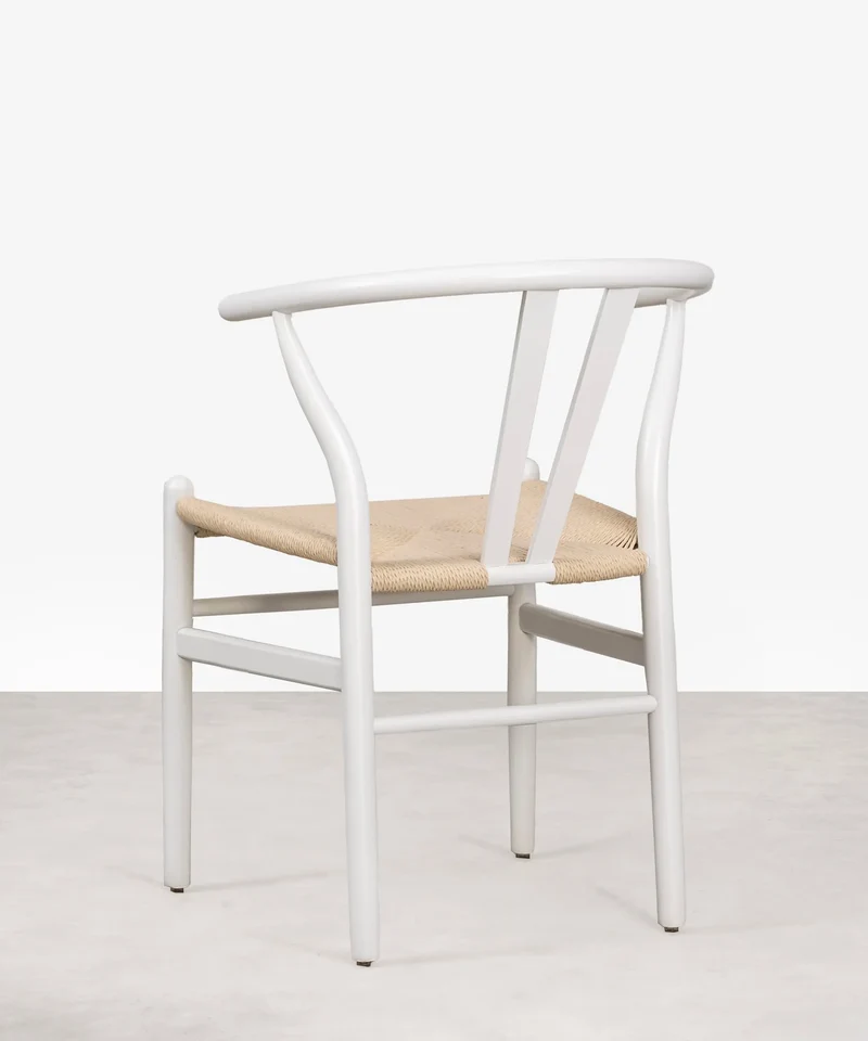 Silla de Comedor en Madera y Cuerda Trenzada Retro Edition