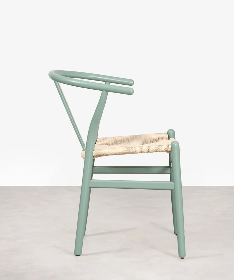 Silla de Comedor en Madera y Cuerda Trenzada Retro Edition