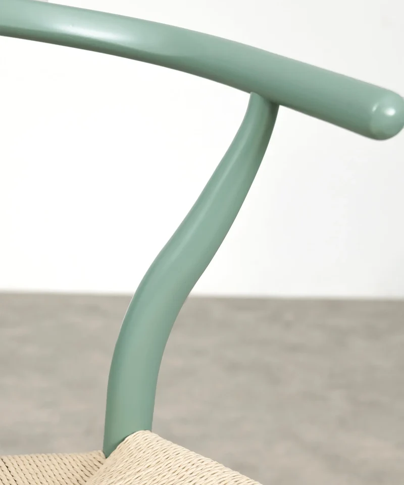 Silla de Comedor en Madera y Cuerda Trenzada Retro Edition