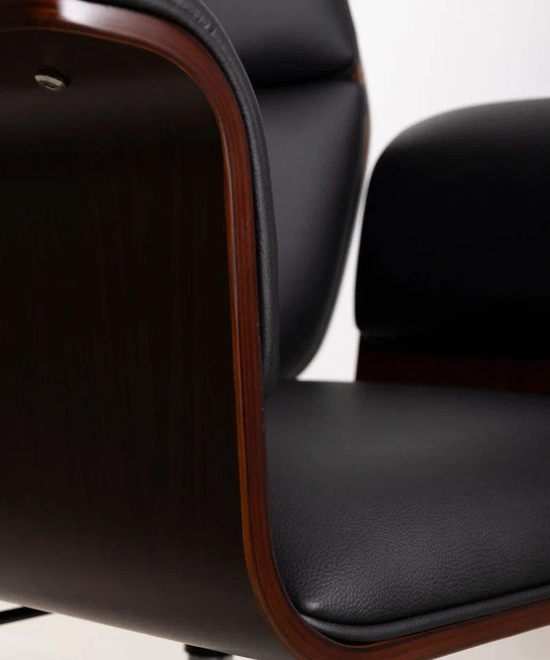 Silla de Escritorio de Polipiel y Madera Shiro