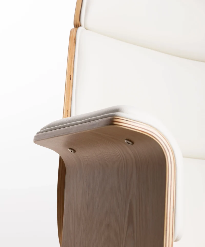 Silla de Escritorio de Polipiel y Madera Shiro