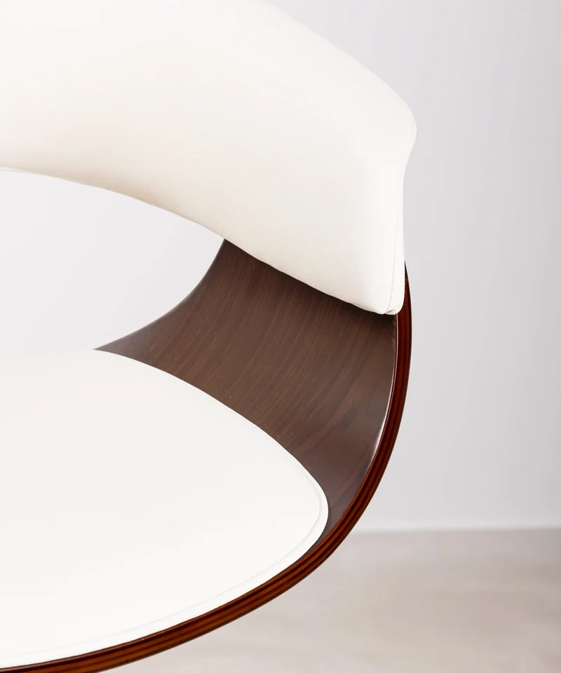 Taburete de Madera y Polipiel Regulable Beckett