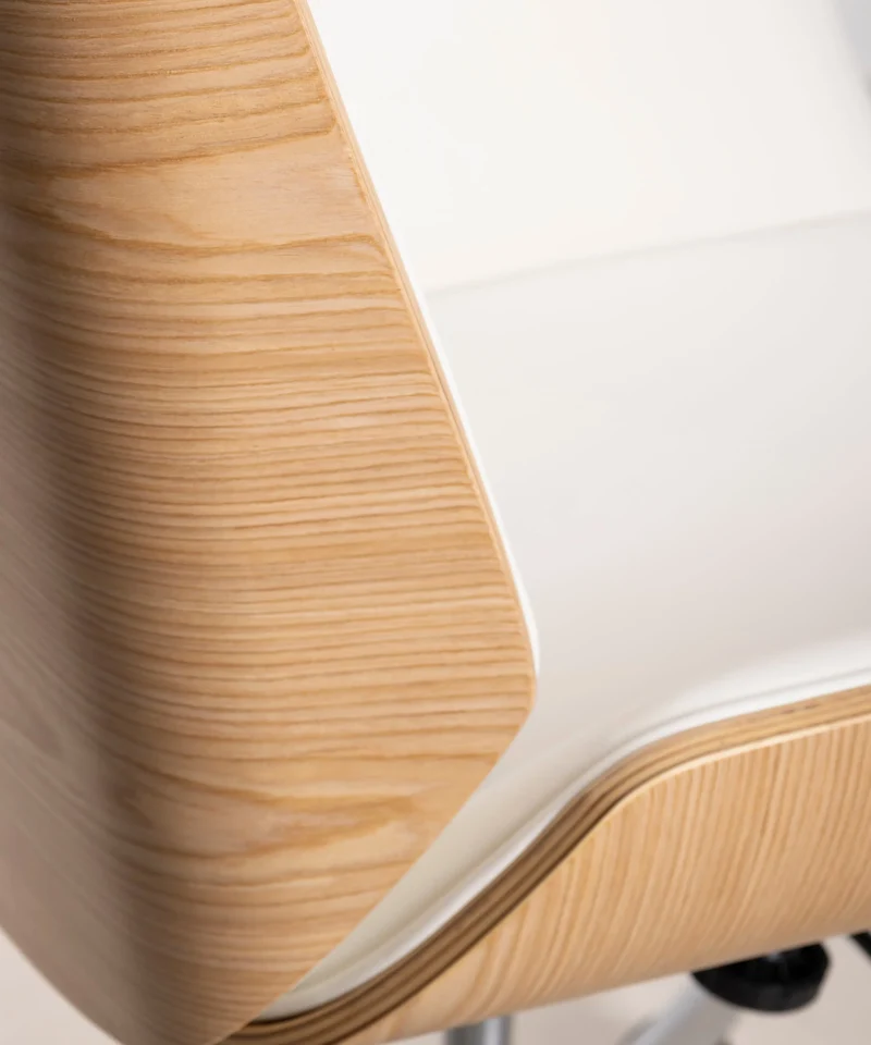 Silla de Escritorio de Polipiel y Madera Lyssa High