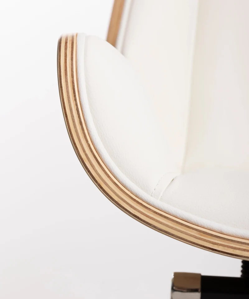Silla de Escritorio de Polipiel y Madera Lyssa High
