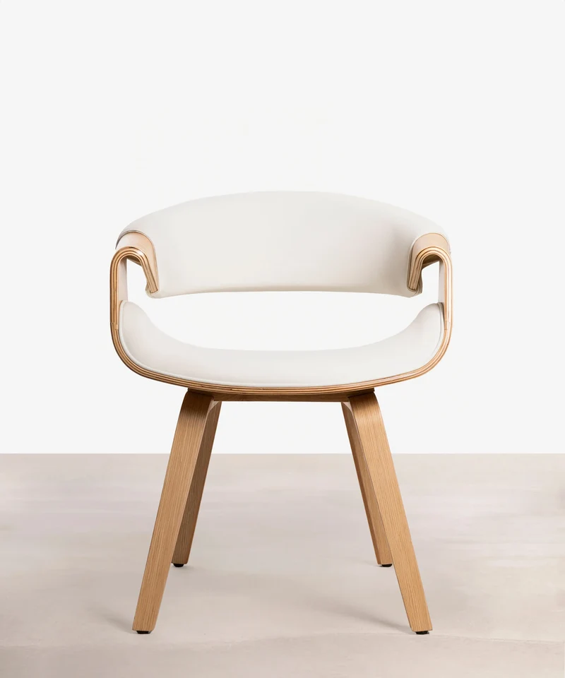 Silla de Comedor en Madera y Polipiel Binsa
