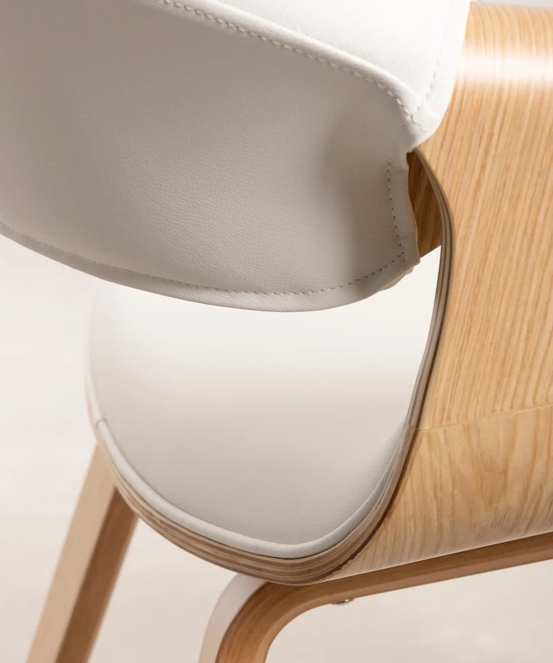 Silla de Comedor en Madera y Polipiel Binsa