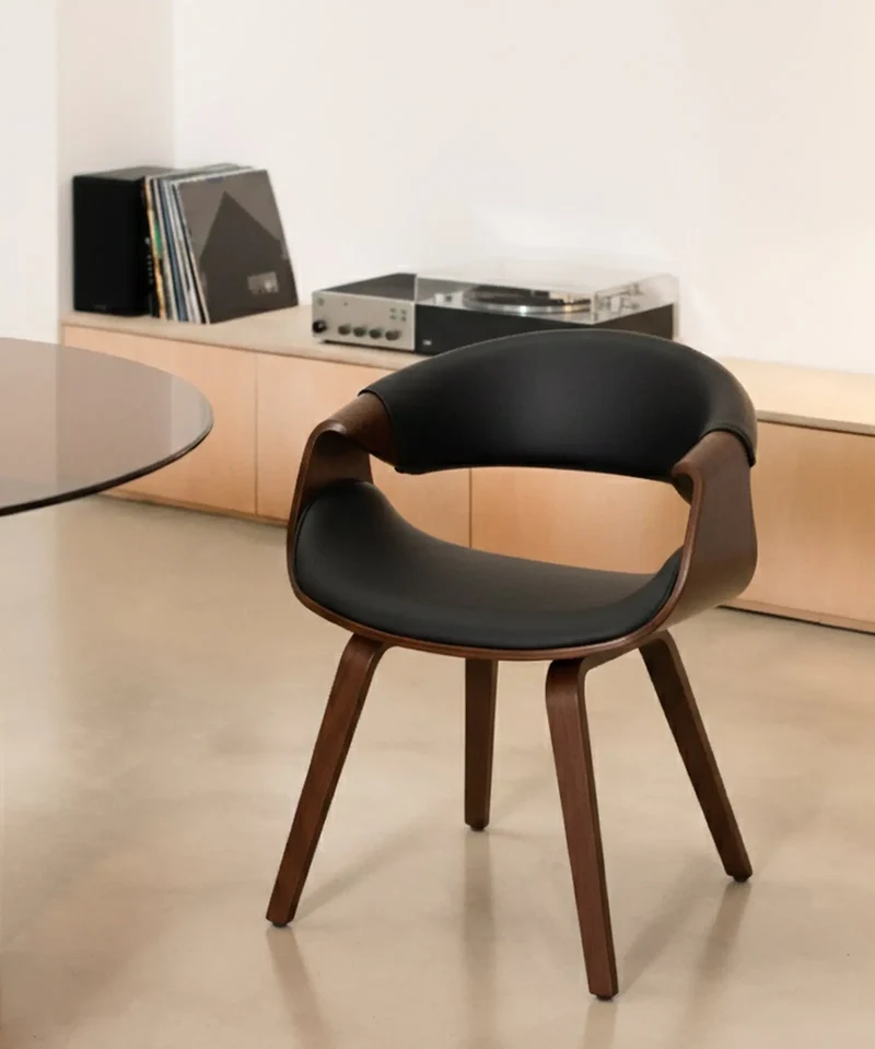 Silla de Comedor en Madera y Polipiel Binsa