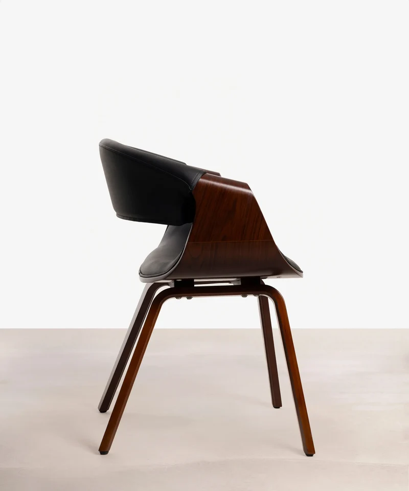 Silla de Comedor en Madera y Polipiel Binsa
