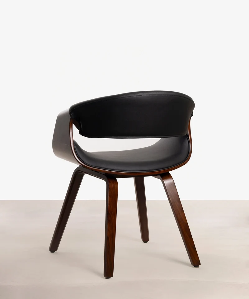 Silla de Comedor en Madera y Polipiel Binsa