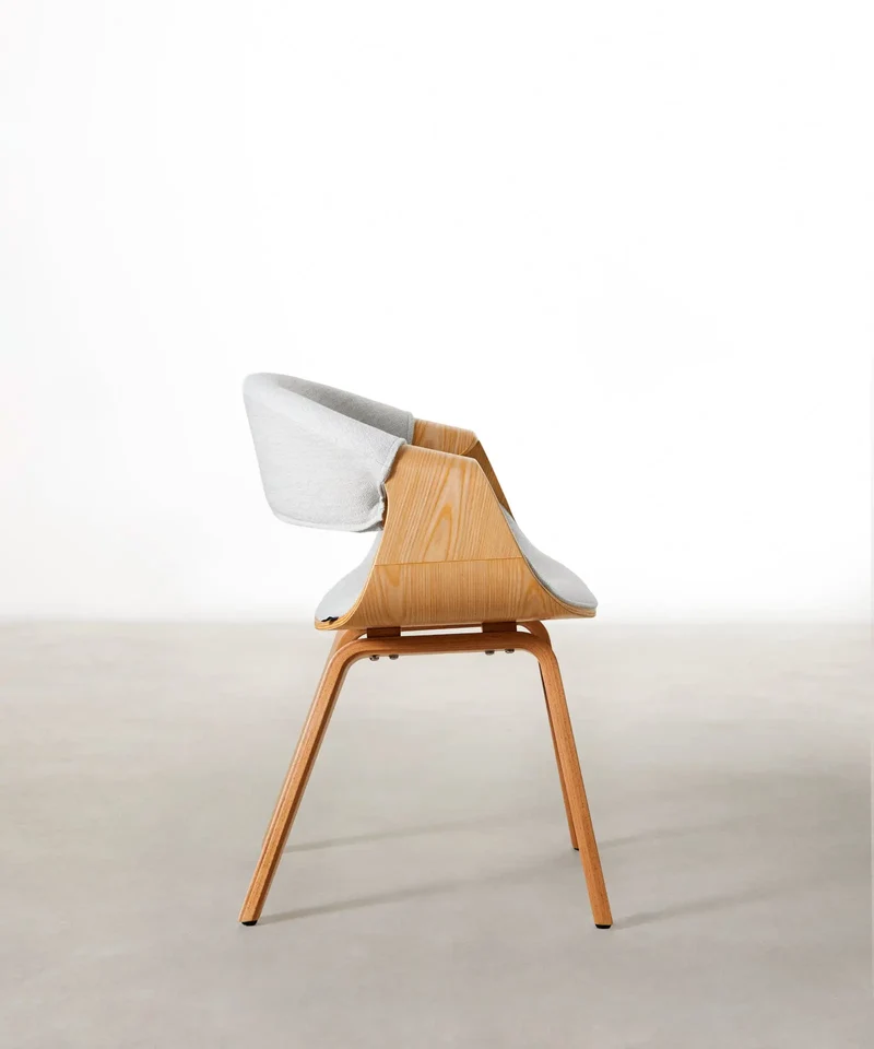 Silla de Comedor en Madera y Polipiel Binsa
