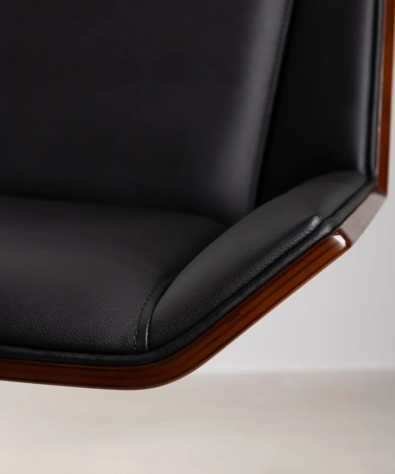 Silla de Escritorio de Polipiel y Madera Lyssa