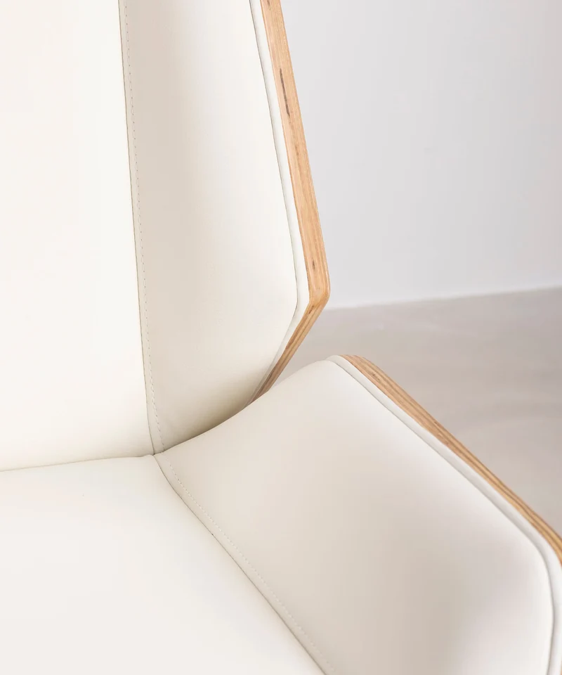 Silla de Escritorio de Polipiel y Madera Lyssa
