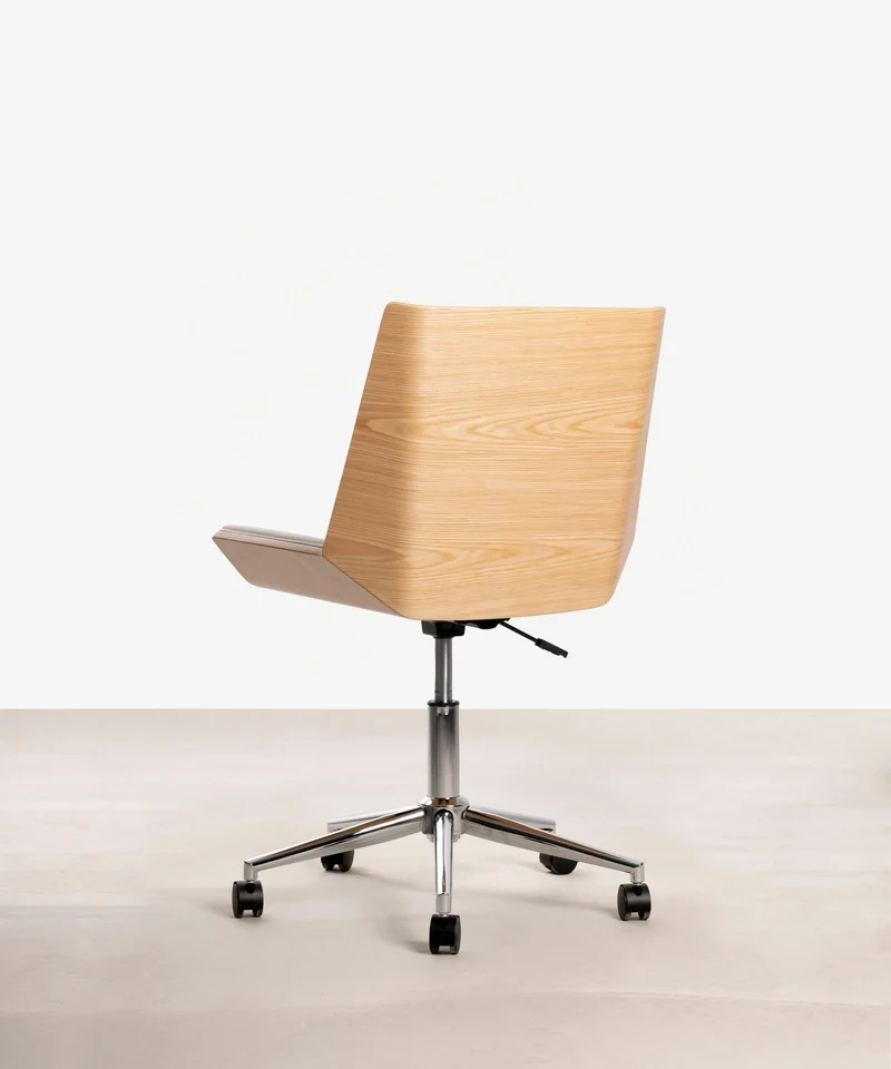 Silla de Escritorio de Polipiel y Madera Lyssa