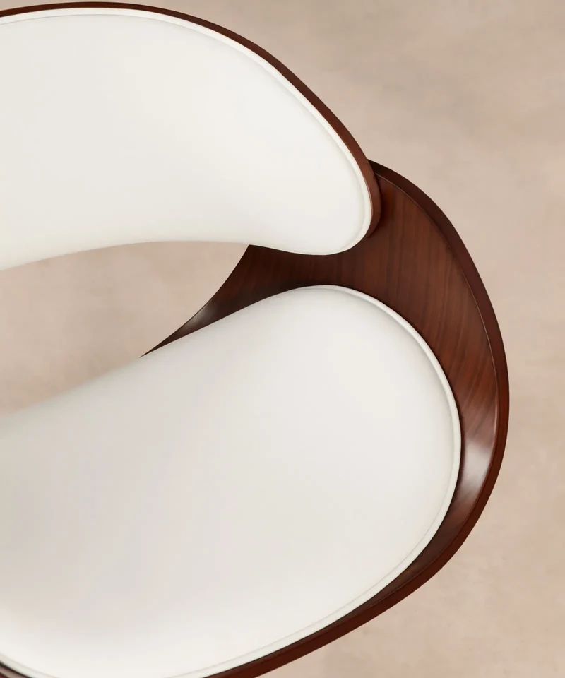 Silla de Escritorio de Polipiel y Madera Debbie
