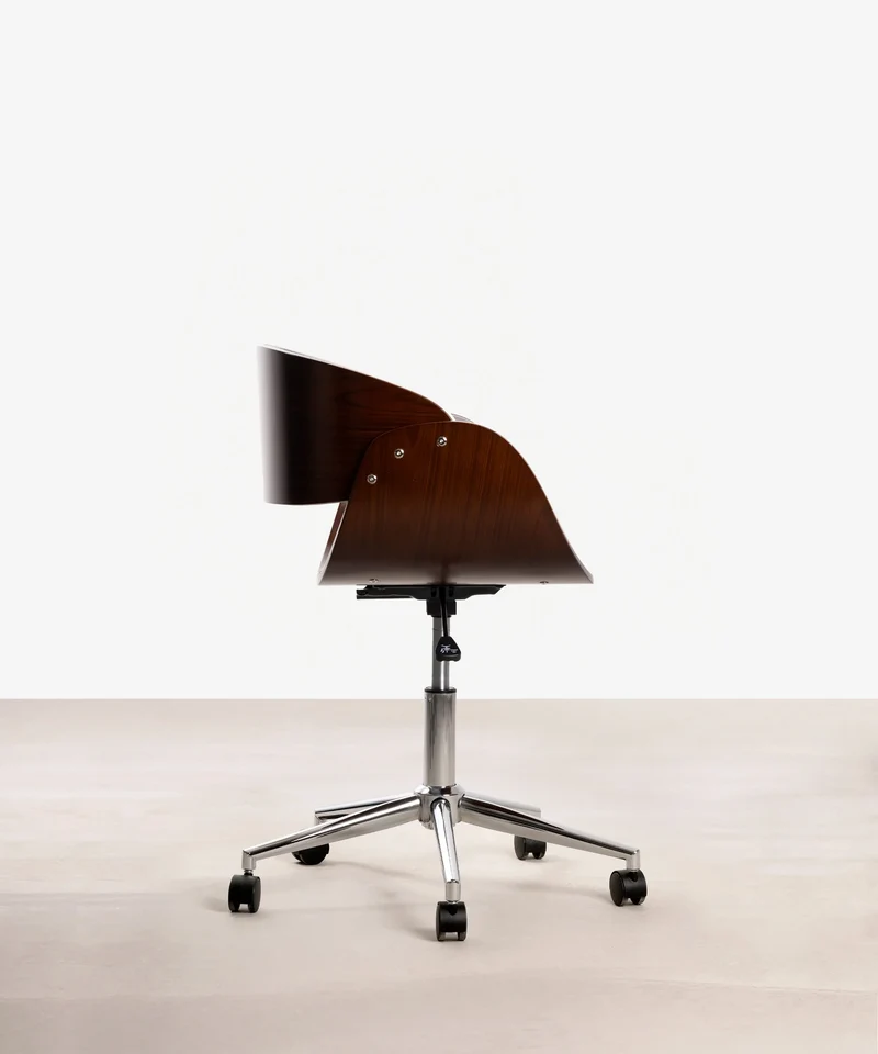 Silla de Escritorio de Polipiel y Madera Debbie