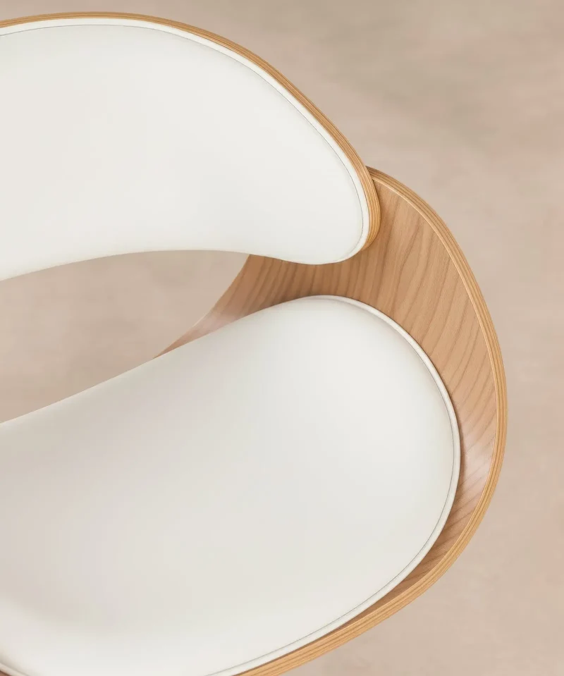 Silla de Escritorio de Polipiel y Madera Debbie