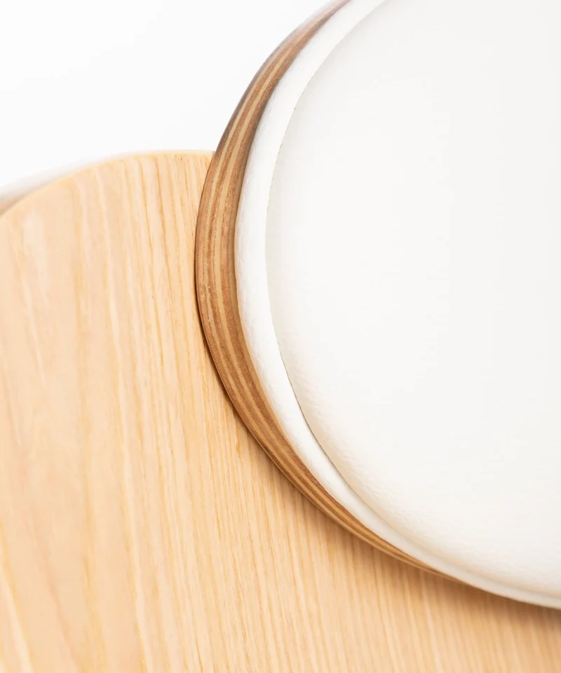 Silla de Escritorio de Polipiel y Madera Debbie