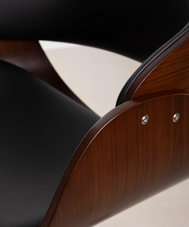 Silla de Escritorio de Polipiel y Madera Debbie