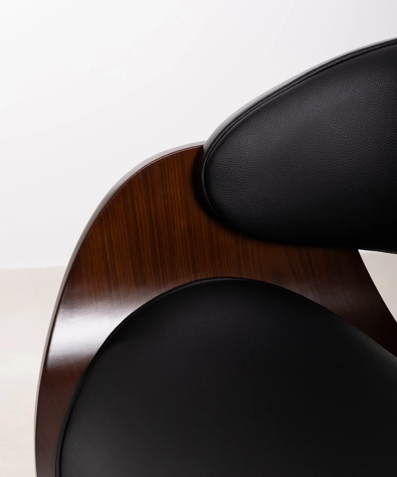 Silla de Escritorio de Polipiel y Madera Debbie