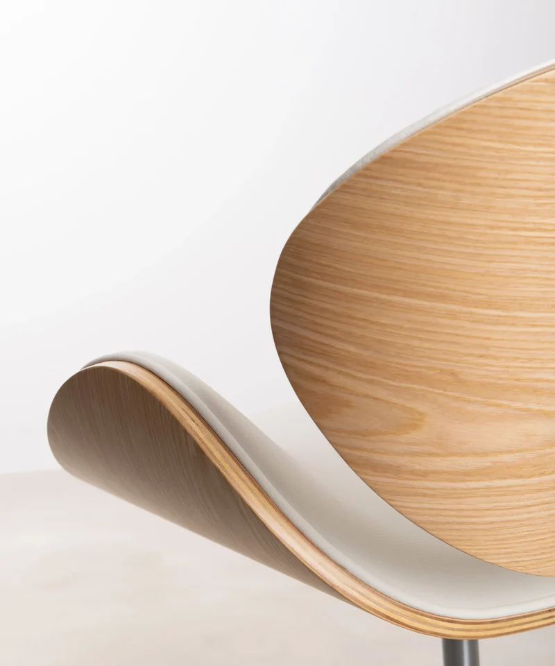Silla de Escritorio de Polipiel y Madera Shelley