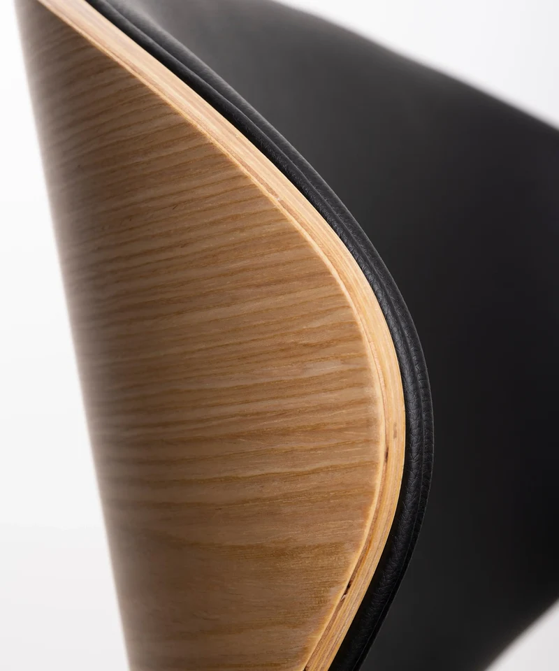 Silla de Escritorio de Polipiel y Madera Shelley