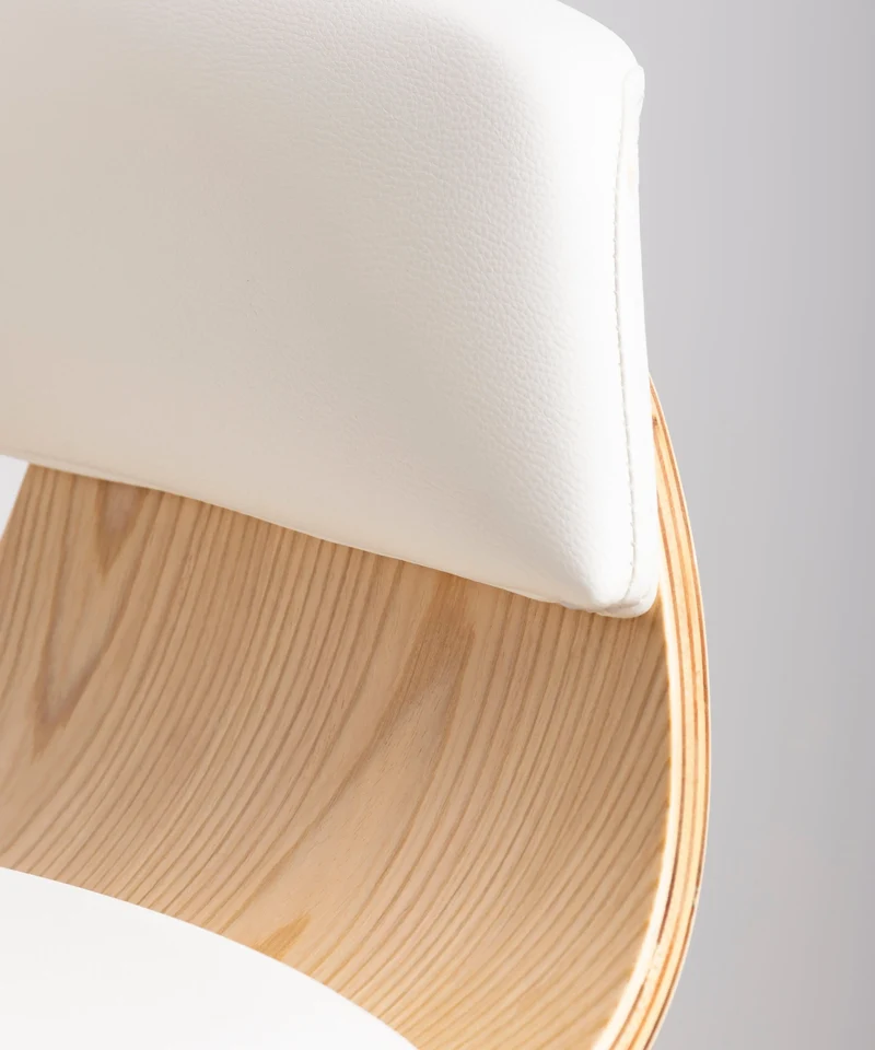 Silla de Escritorio de Polipiel y Madera Beckett