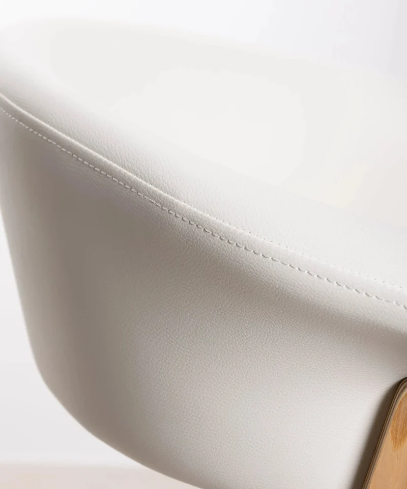 Silla de Escritorio de Polipiel y Madera Beckett