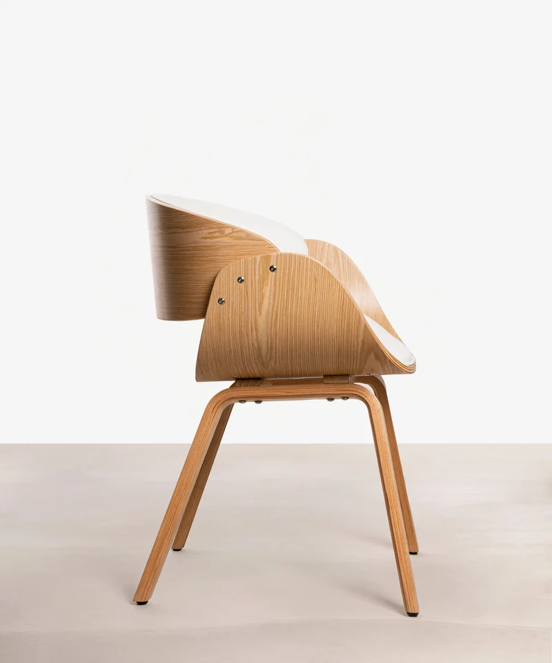 Silla de Comedor en Madera y Polipiel Debbie