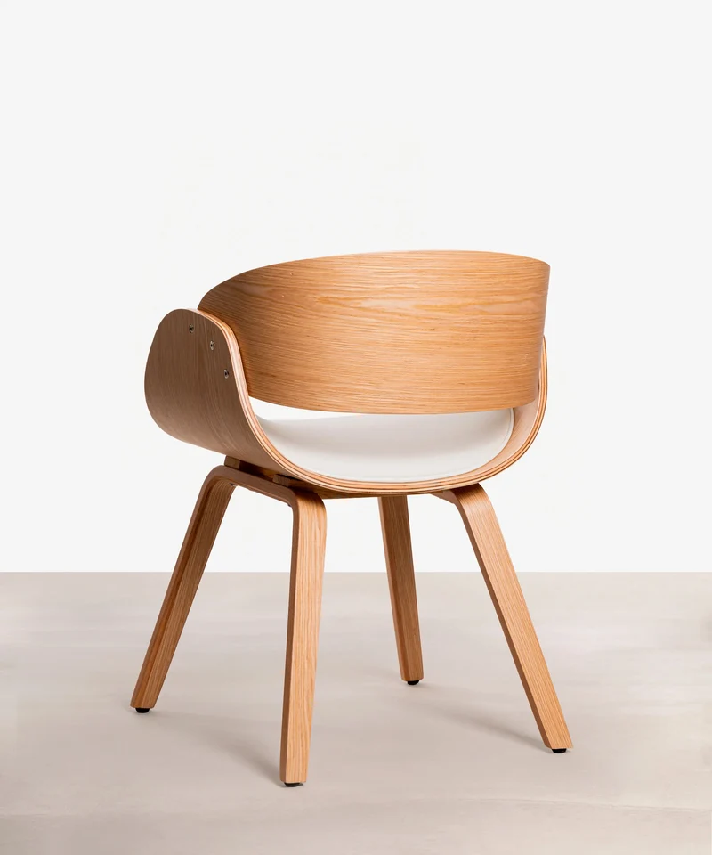 Silla de Comedor en Madera y Polipiel Debbie