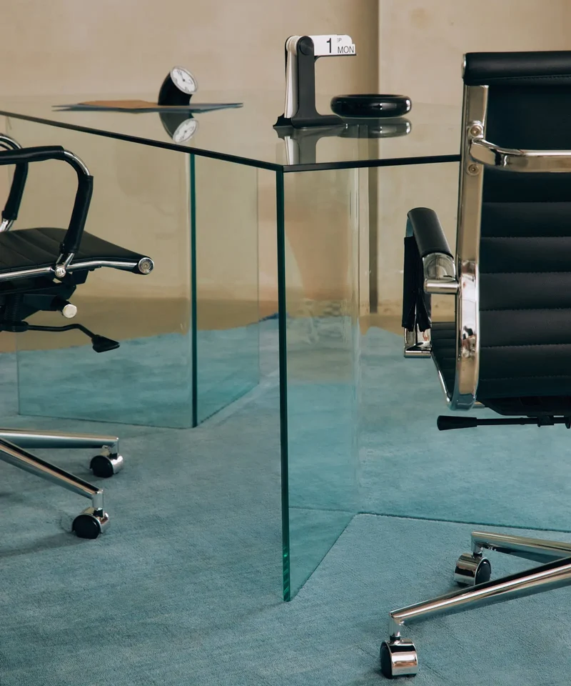 Mesa de Comedor rectangular en Cristal Templado Ottish (180x90 cm)