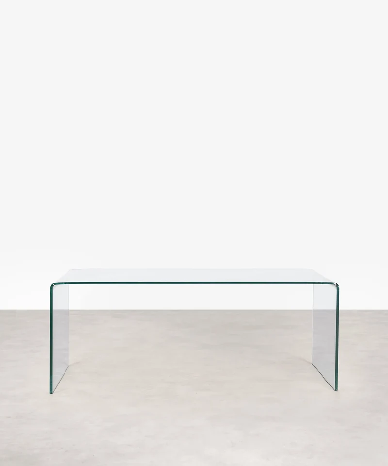 Mesa de Centro Rectangular de Cristal Templado Cheval (100 cm)