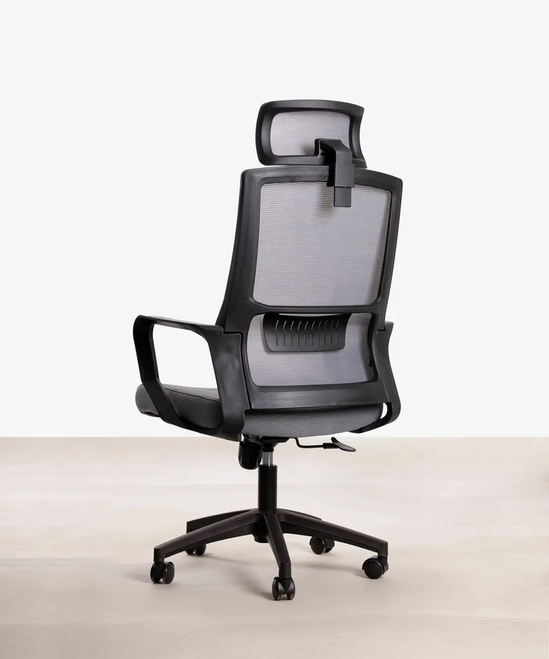 Silla Oficina Ergonómica de Nylon y Polipropileno Zenith Grey Edition